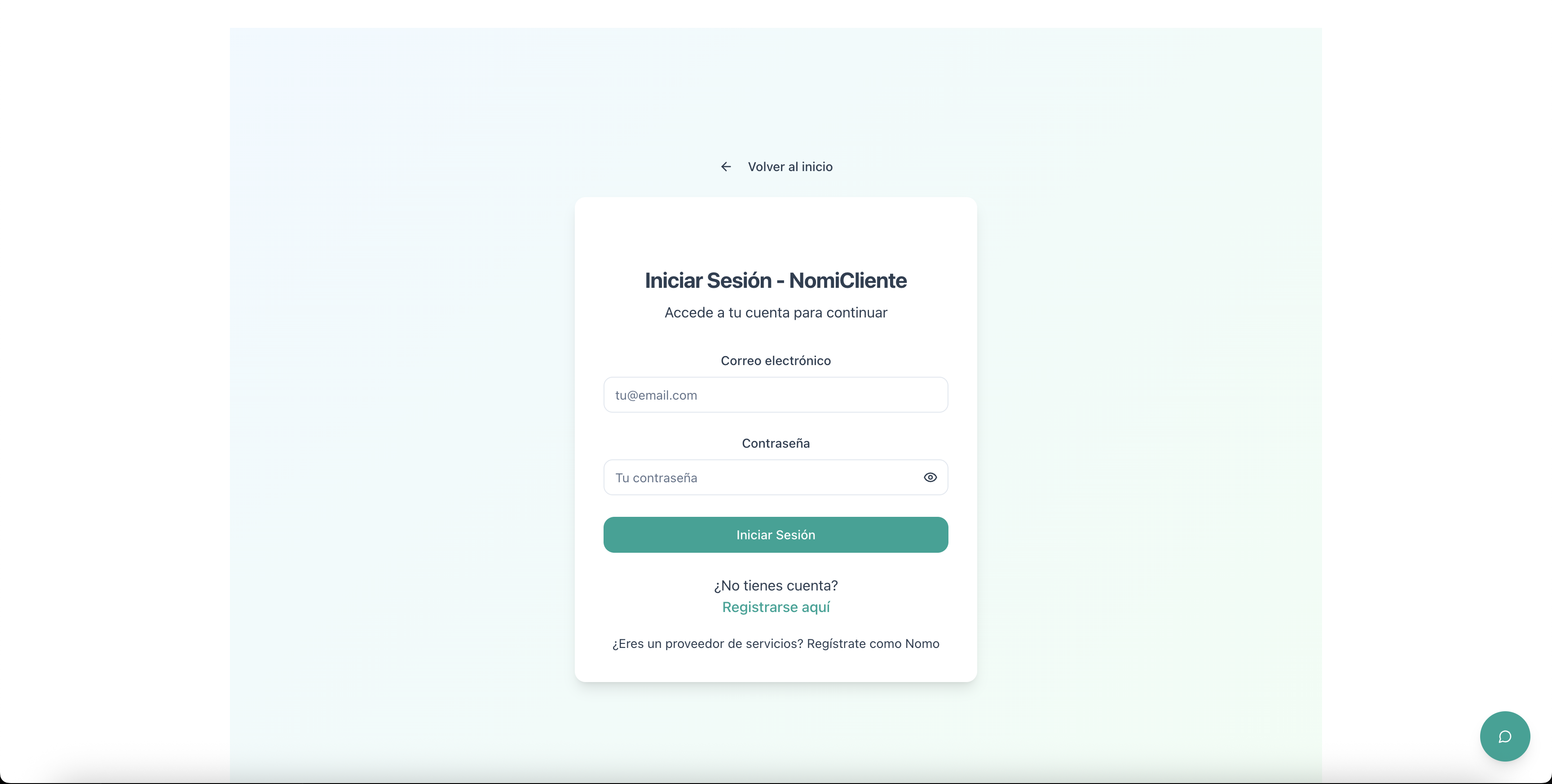 Captura de NomoApp - Proveedores