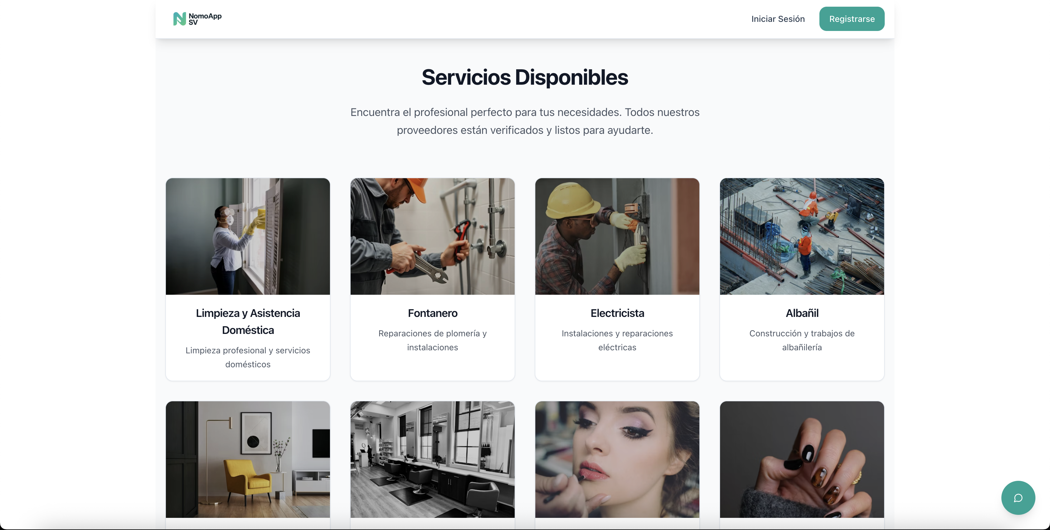 Captura de NomoApp - Métricas