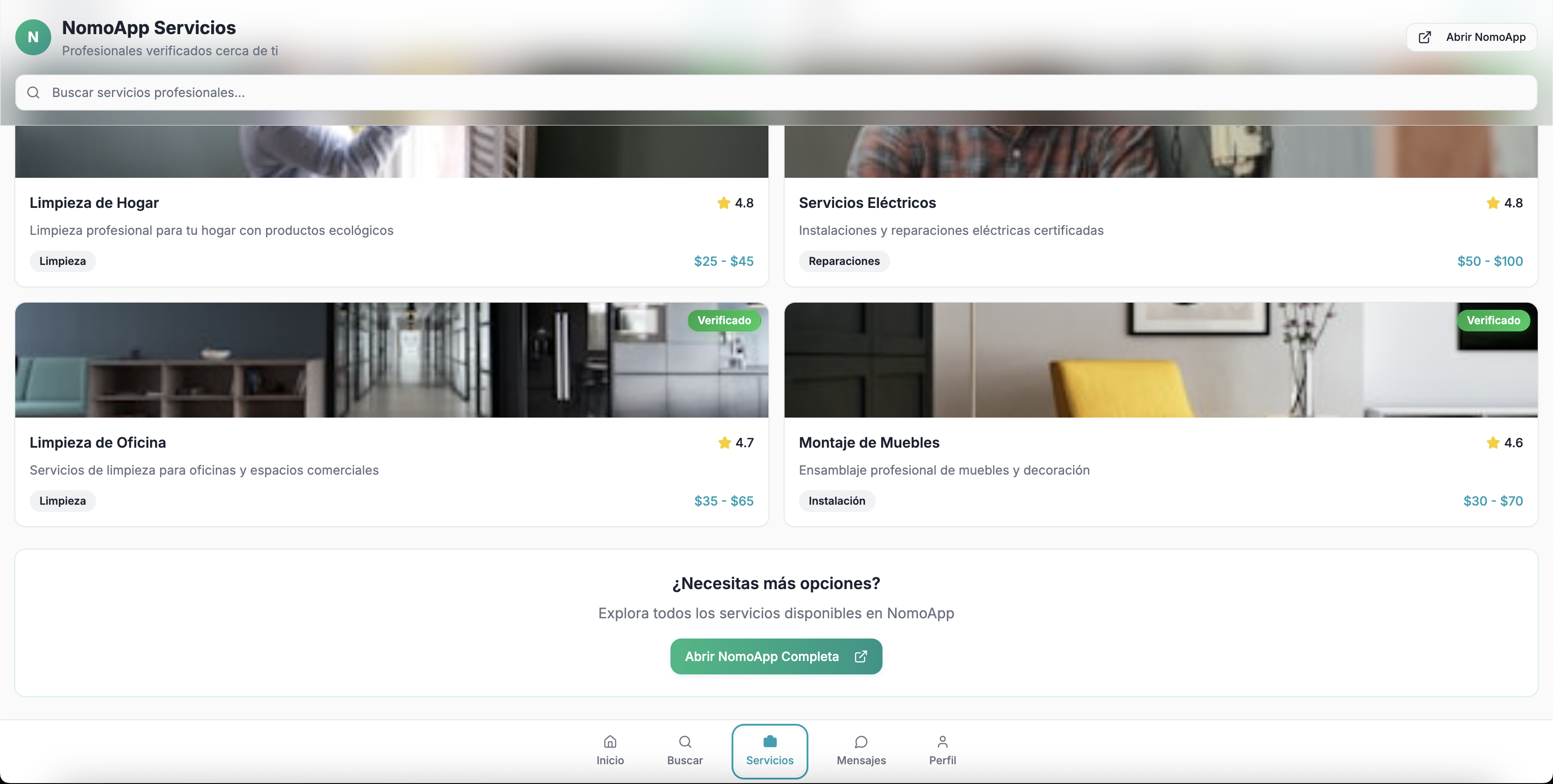 Captura de NomoHub - Publicación